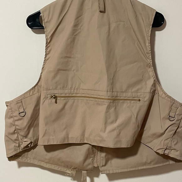 Vintage Tan Multi-Pocket Fiahing/Utility Vest XL - Picture 9 of 16